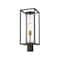 Z-Lite Dunbroch 1 Light Outdoor Post Mount Fixture, Deep Bronze + Outdoor Brass & Clear 584PHMR-DBZ-OBS - alternate 1